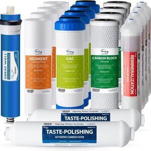 iSpring F19K75 2-Year Replacement Supply Set for 6 Stage RO - 19 Count Filters